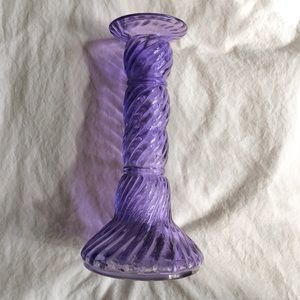 Swirly Purple Candlestick Holder
